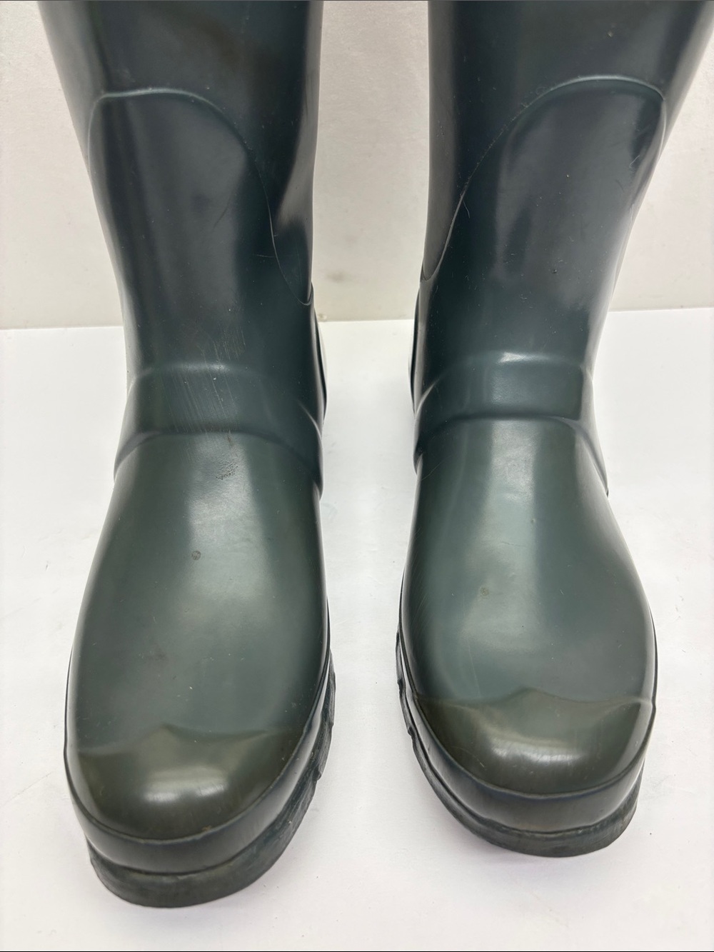 Hunter Tall Gray Waterproof Rain Boots with Buckle, SZ 9 women, box 3 BA - Picture 2 of 9